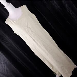 SAMANTHA ROSE! LINEN BLEND, PALE KEY LIME GREEN SHEATH STYLE MIDI DRESS! SZ 12